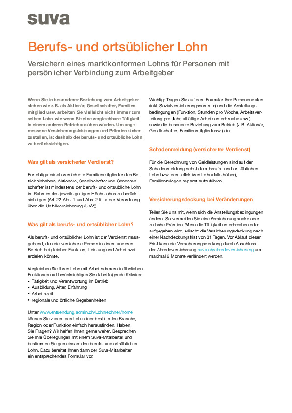 Richtig versichert: Berufs- und ortsüblicher Lohn