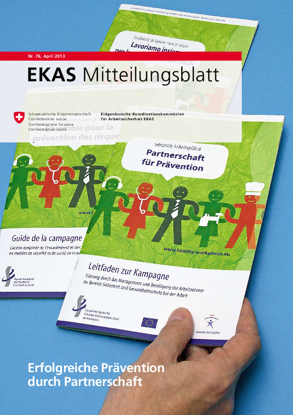 EKAS-Mitteilungsblatt Nr. 76/2013: Erfolgreiche Prävention durch Partnerschaft