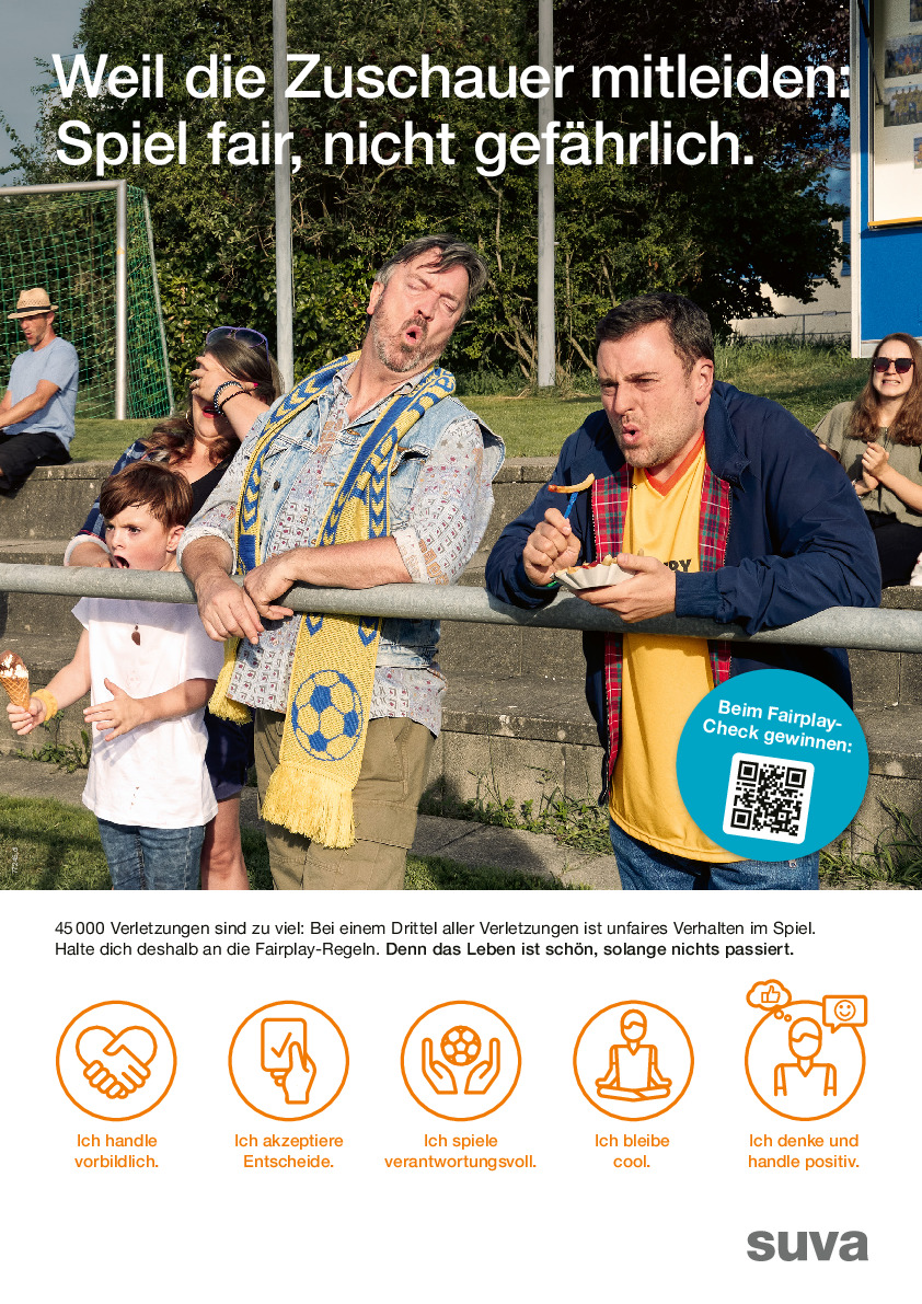 Weil die Zuschauer mitleiden: Spiel fair, nicht gefährlich.