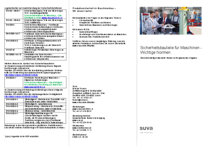 Sicherheitsbauteile: Diese wichtigen Normen gelten