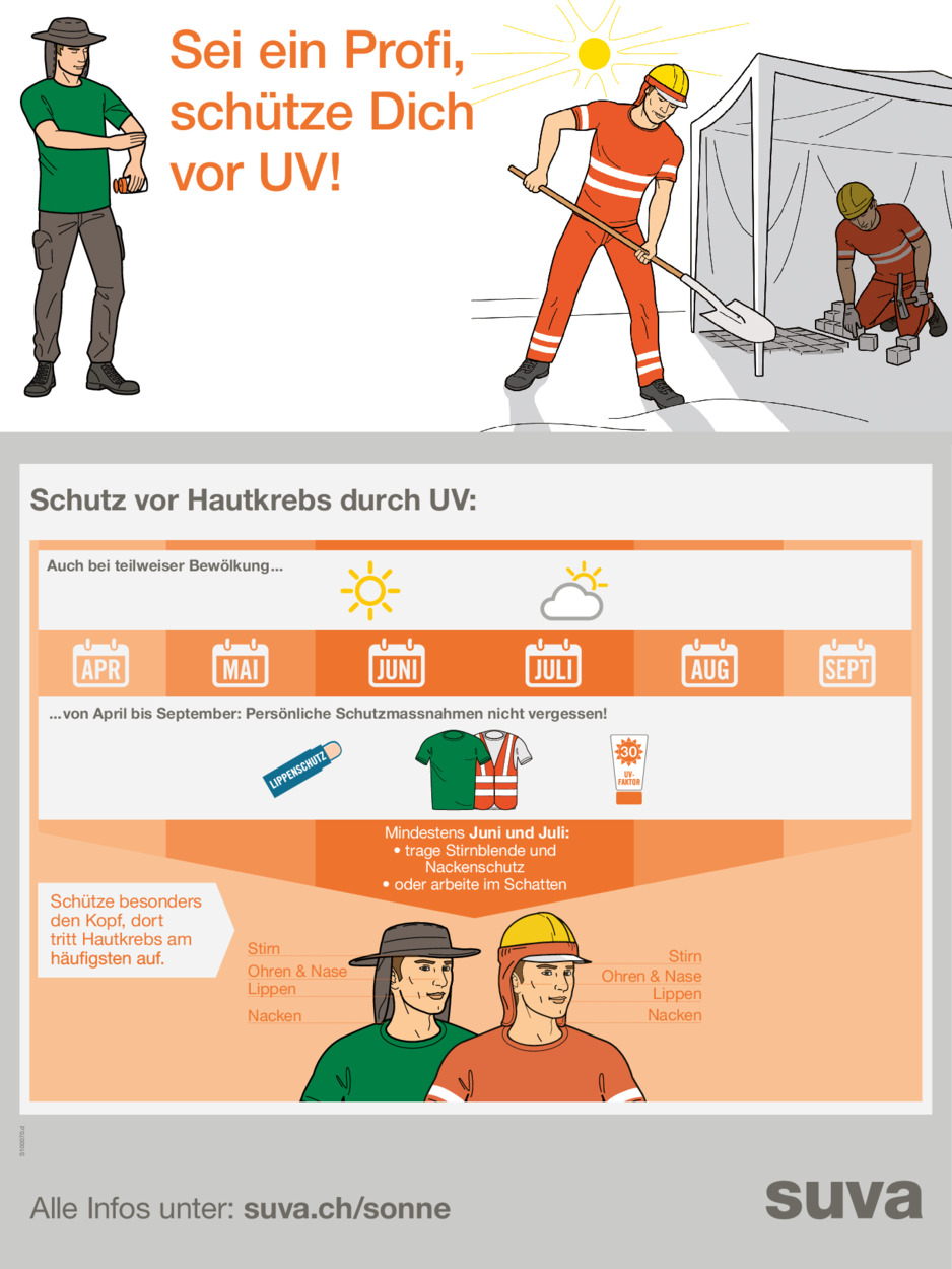 Profis schützen sich von April bis September vor UV 