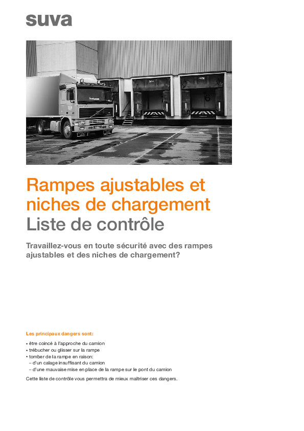 Sécurité de rampes ajustables et de niches de chargement