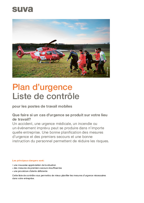 Liste de contrôle: plan d’urgence en dehors de l’entreprise