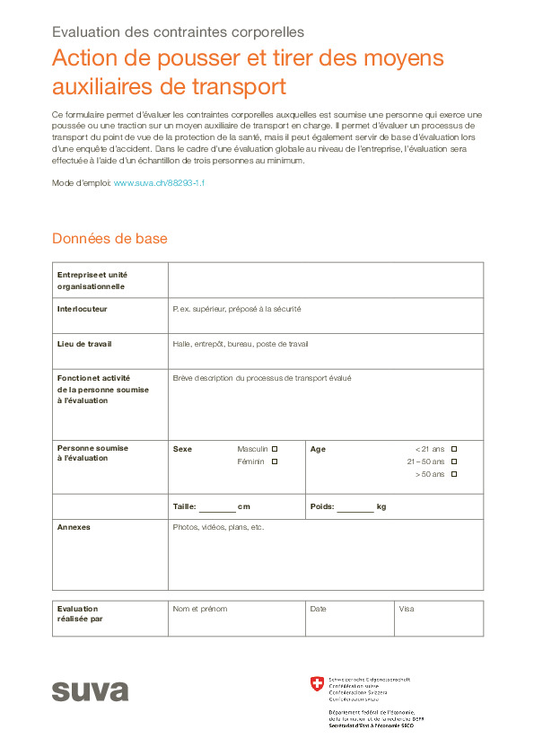 Pousser et tirer: analyse des contraintes physiques