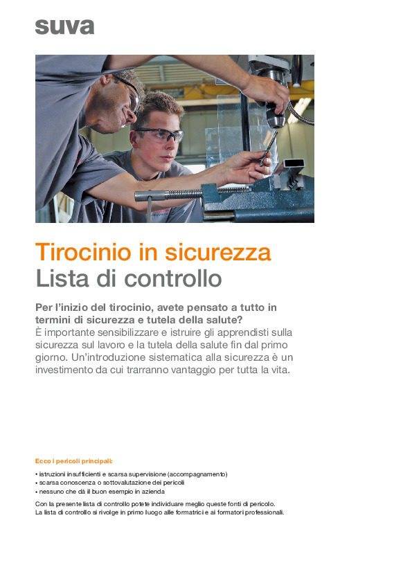 Gli apprendisti possono così lavorare in sicurezza