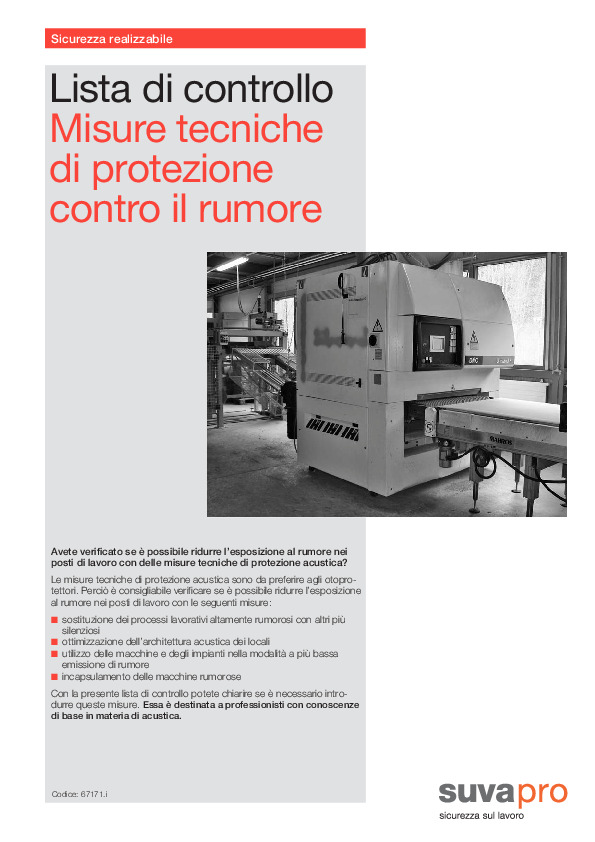 Misure di protezione contro il rumore sul lavoro