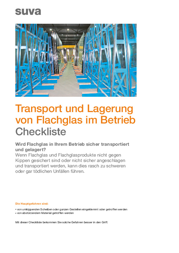 Glastransport ohne Scherben und Verletzungen
