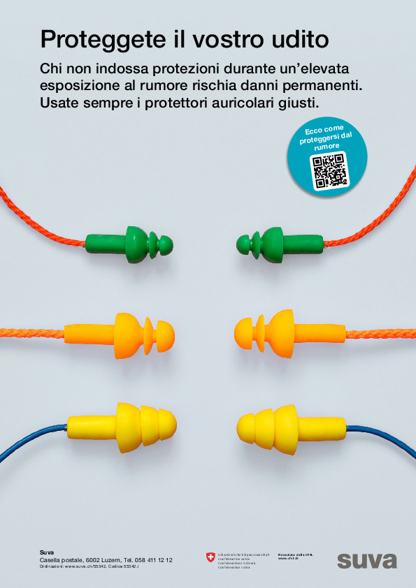 Manifesto: applicazione corretta inserti auricolari