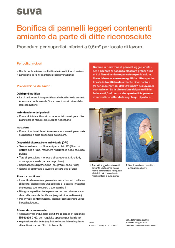 Bonifica pannelli leggeri amianto: per professionisti