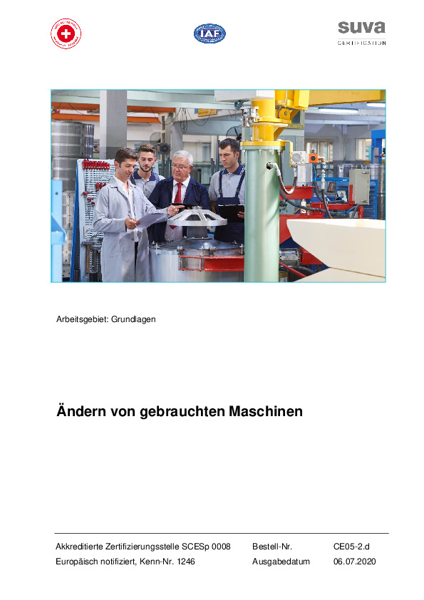 Vorgehen bei Änderungen an gebrauchten Maschinen