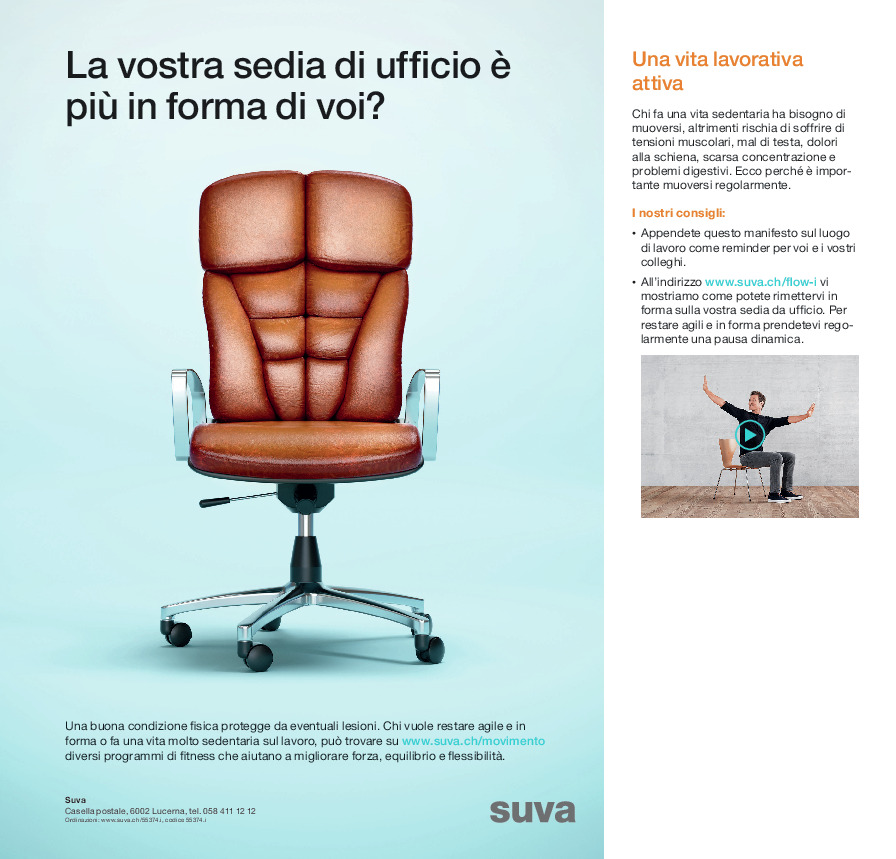 Manifesto: In forma con gli esercizi sulla sedia