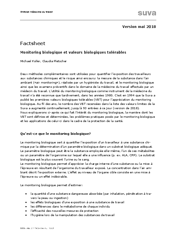 Fiche thématique: monitoring biologique et VBT