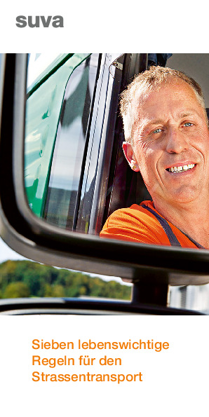 Prospekt: Lebenswichtige Regeln im Strassentransport