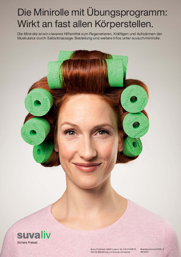 Plakat: Wohltuende Selbstmassage mit der Faszienrolle