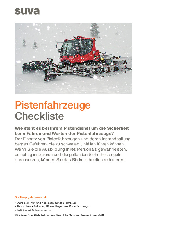 Pistenfahrzeug Checkliste: Sicherer durch den Winter