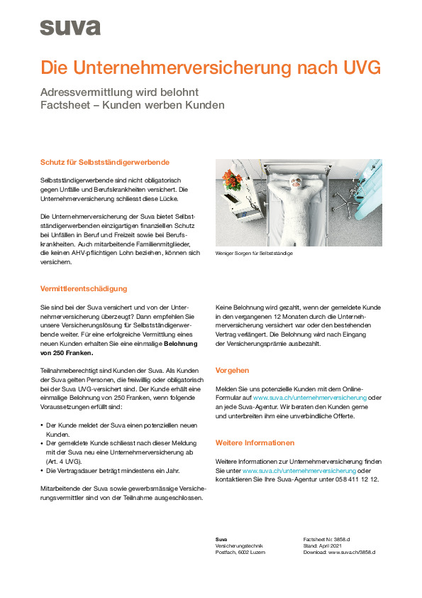 Unternehmerversicherung – Kunden werben Kunden