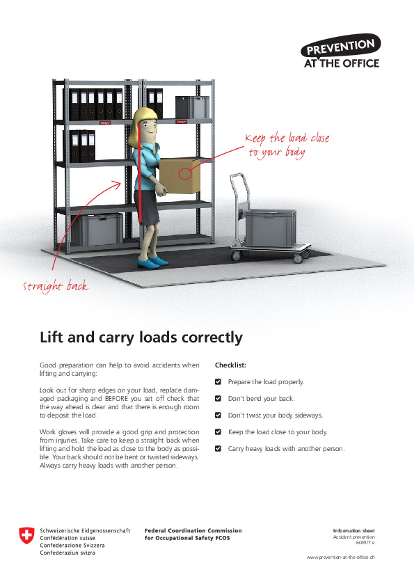 Lift and carry loads correctly (FCOS)