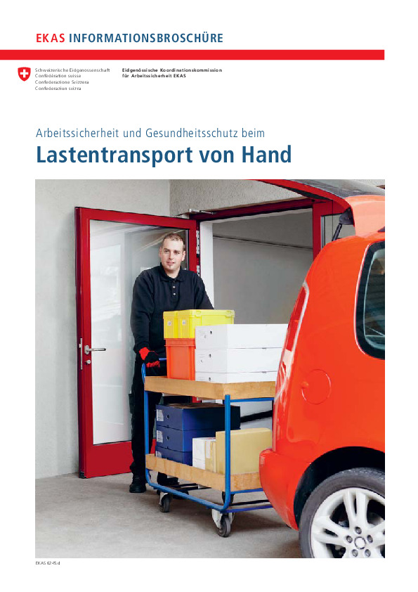 EKAS Informationsbroschüre Lastentransport von Hand