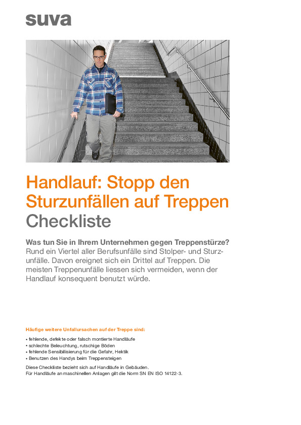 Checkliste Handlauf - Gegen Sturzunfälle auf Treppen