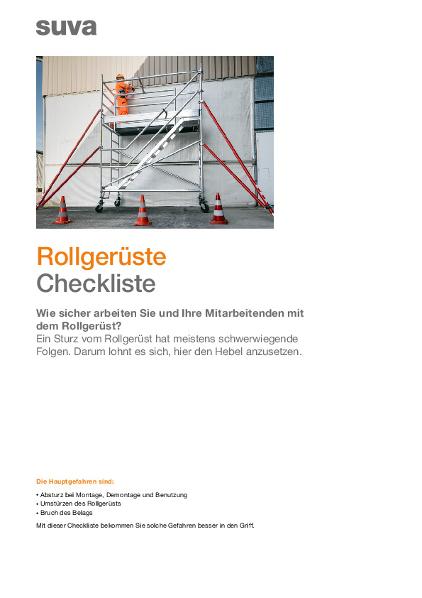 Sicher arbeiten mit dem Rollgerüst