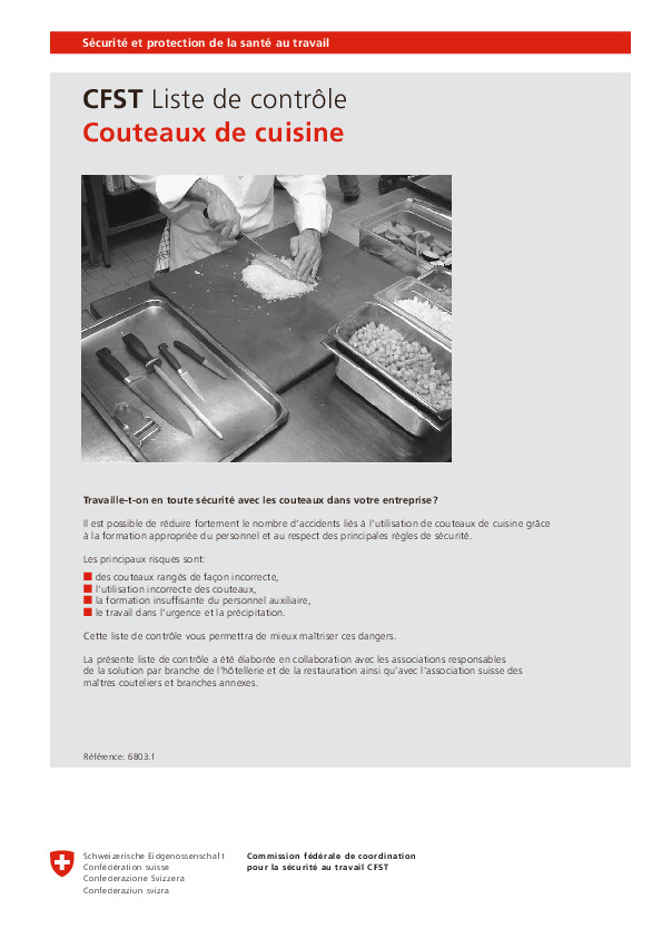 Couteaux de cuisine (CFST)