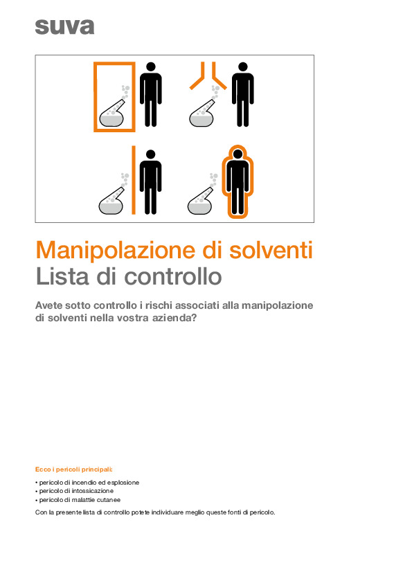 Lista di controllo: manipolazione di solventi
