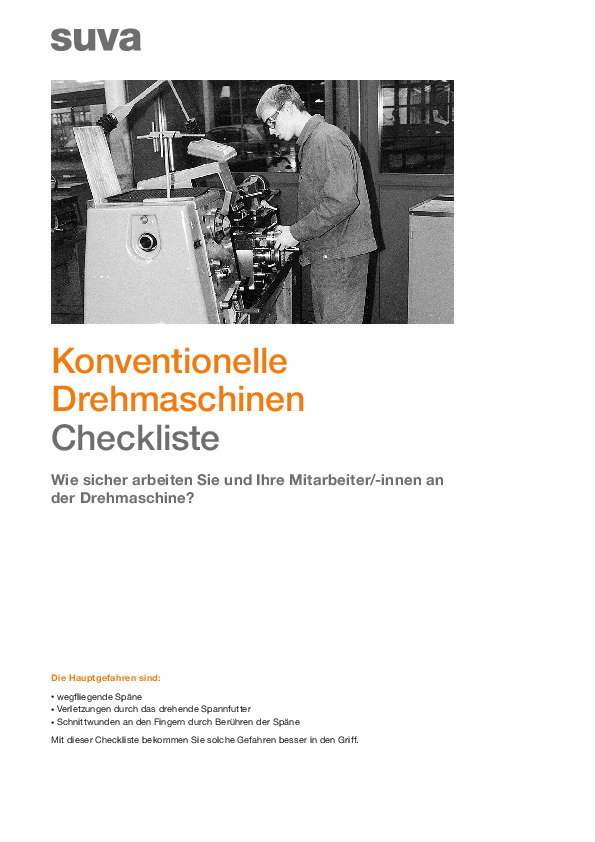Sicher arbeiten mit konventionellen Drehmaschinen