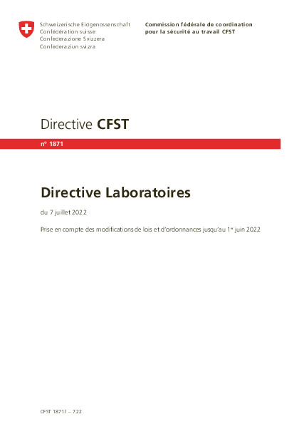 Directive CFST: sécurité dans les laboratoires de chimie