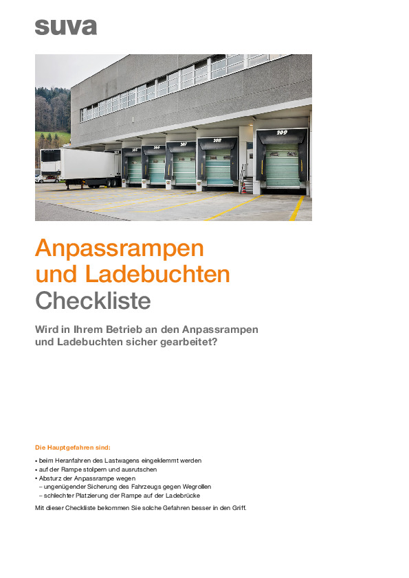 Sicher arbeiten an Anpassrampen und Ladebuchten