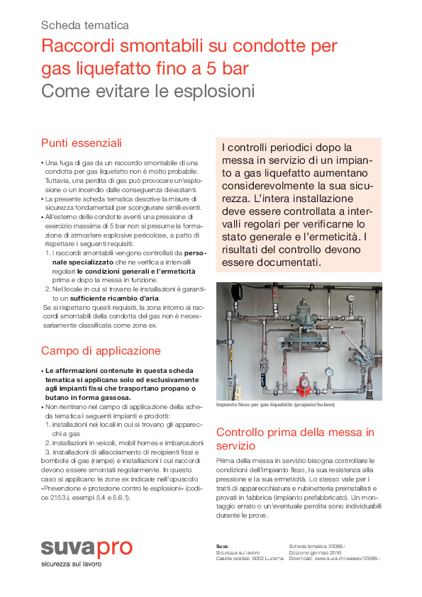 Giunti a tenuta: tubazioni di gas liquefatto