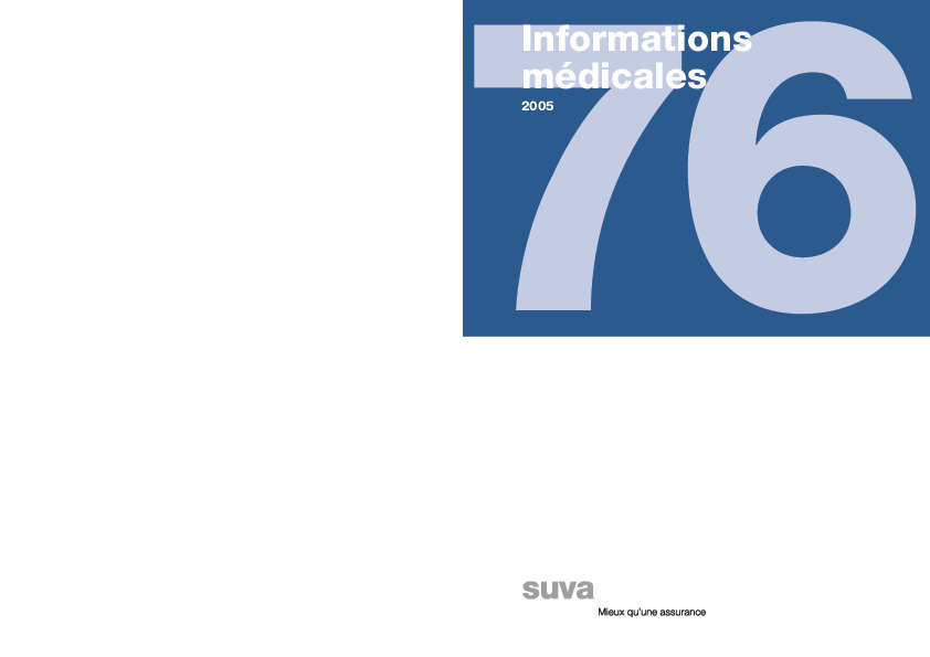 2005 - Suva Medical: Informations médicales N° 76