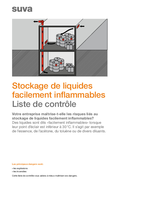 Stockez-vous correctement les liquides facilement inflammables?