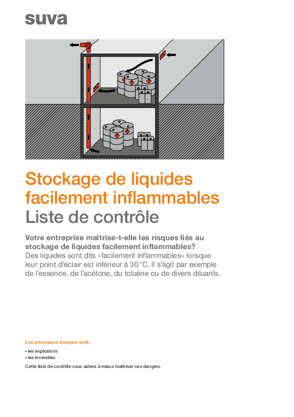 Stockez-vous correctement les liquides facilement inflammables?