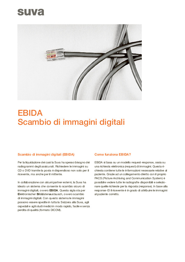 EBIDA: scambio di radiogrammi digitali