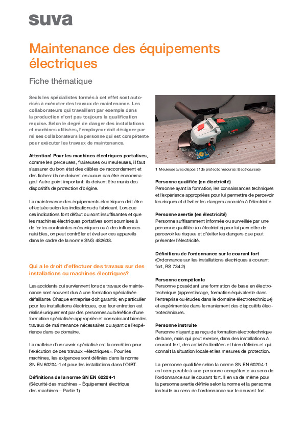 Qui peut travailler sur des équipements électriques?