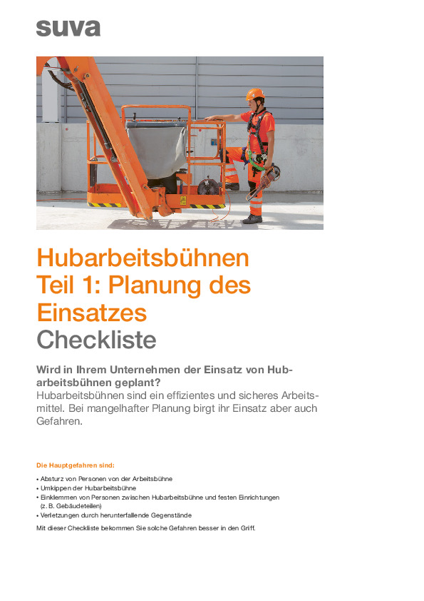 Checkliste Hubarbeitsbühnen: So planen Sie den Einsatz
