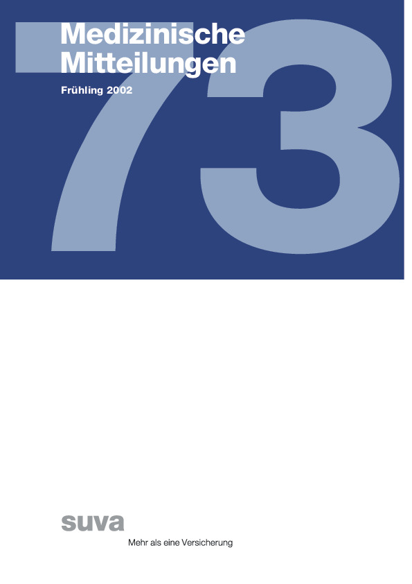 2002 - Suva Medical: Medizinische Mitteilung Nr. 73