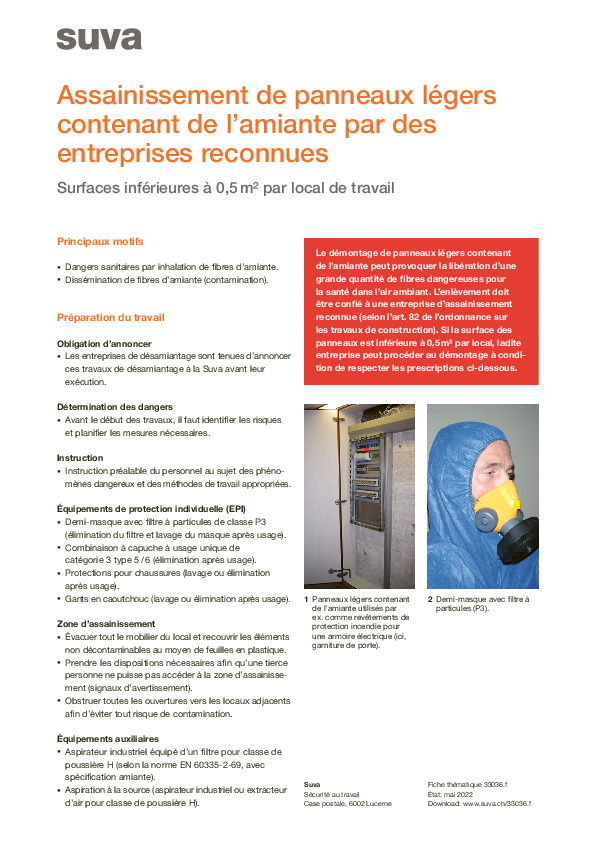 Réservé aux pros: retrait des panneaux légers amiantés