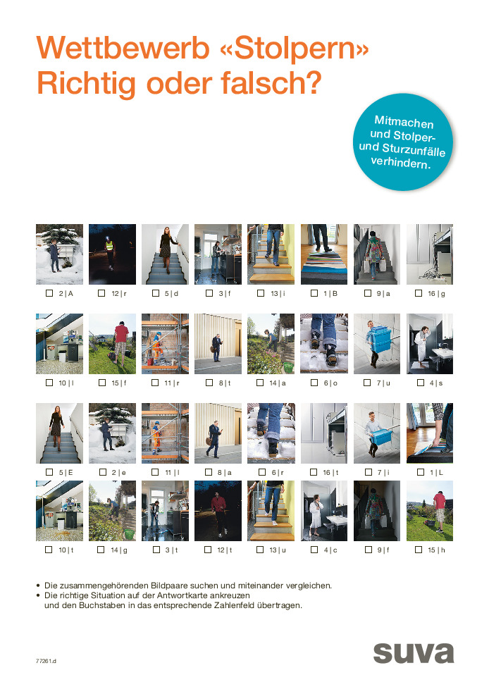 Stolpergefahren im Blick — Bildrätsel als Lehrmittel