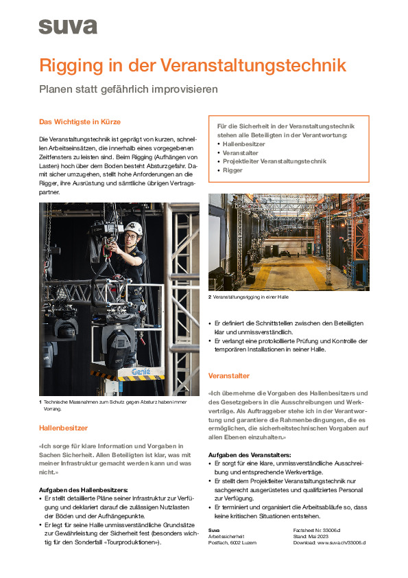 Rigging in der Veranstaltungstechnik