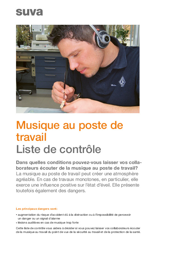 Liste de contrôle: Autoriser la musique au travail ou non?