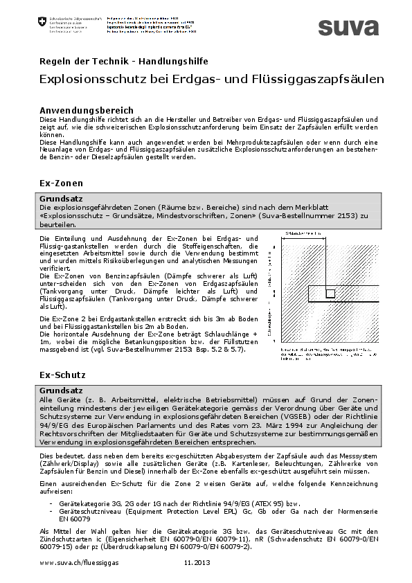 Erdgas- und Flüssiggastankstelle: Explosionsschutz