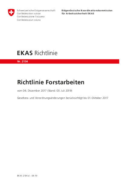 Richtlinie Forstarbeiten (EKAS)