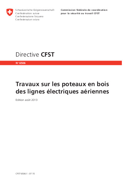 Travaux sur les poteaux en bois des lignes électriques aériennes (directive CFST)