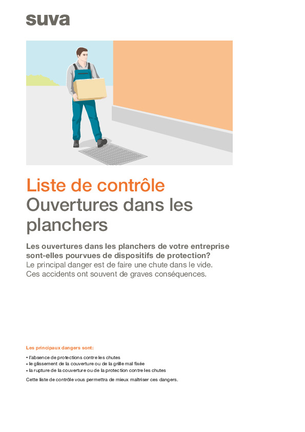 Liste de contrôle: comment bien sécuriser les ouvertures dans les planchers