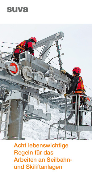 Prospekt: Lebenswichtige Regeln Seilbahnen und Skilifte