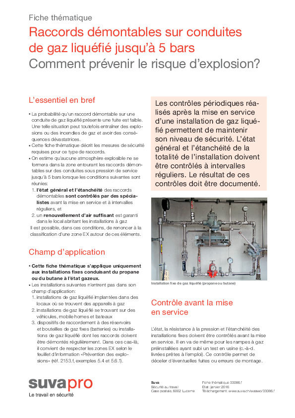 Des raccords qui doivent tenir le coup: systèmes de conduites de gaz liquéfié