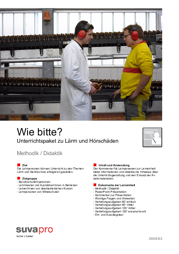 Hintergrundinfos zum Unterrichtspaket «Wie bitte?»