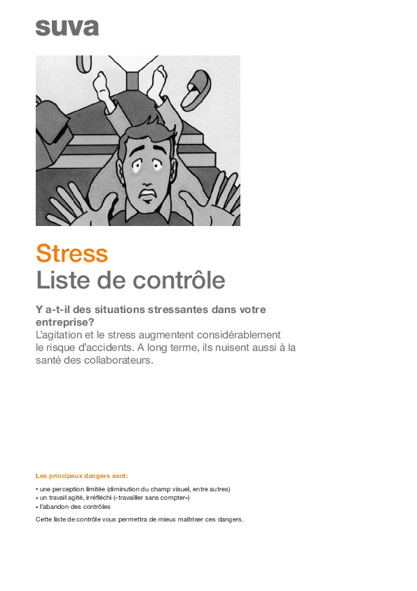 Liste de contrôle Stress en entreprise