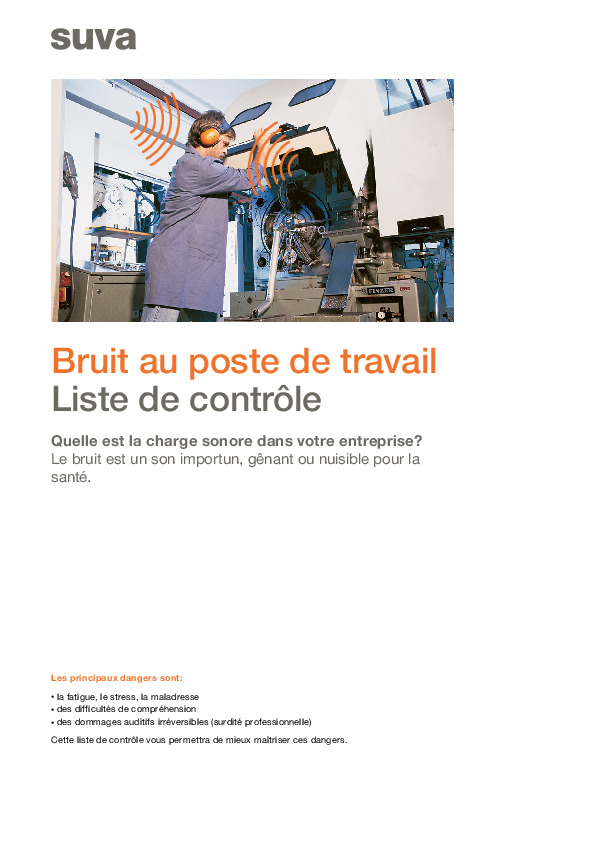Bruit au poste de travail